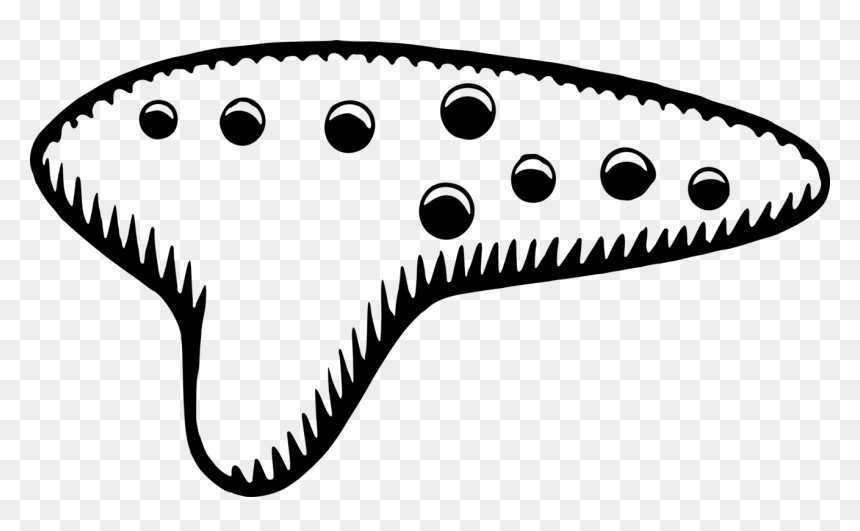 Black And White The Legend Of Zelda - Zelda Ocarina Black And White, HD Png Download - ocarina png