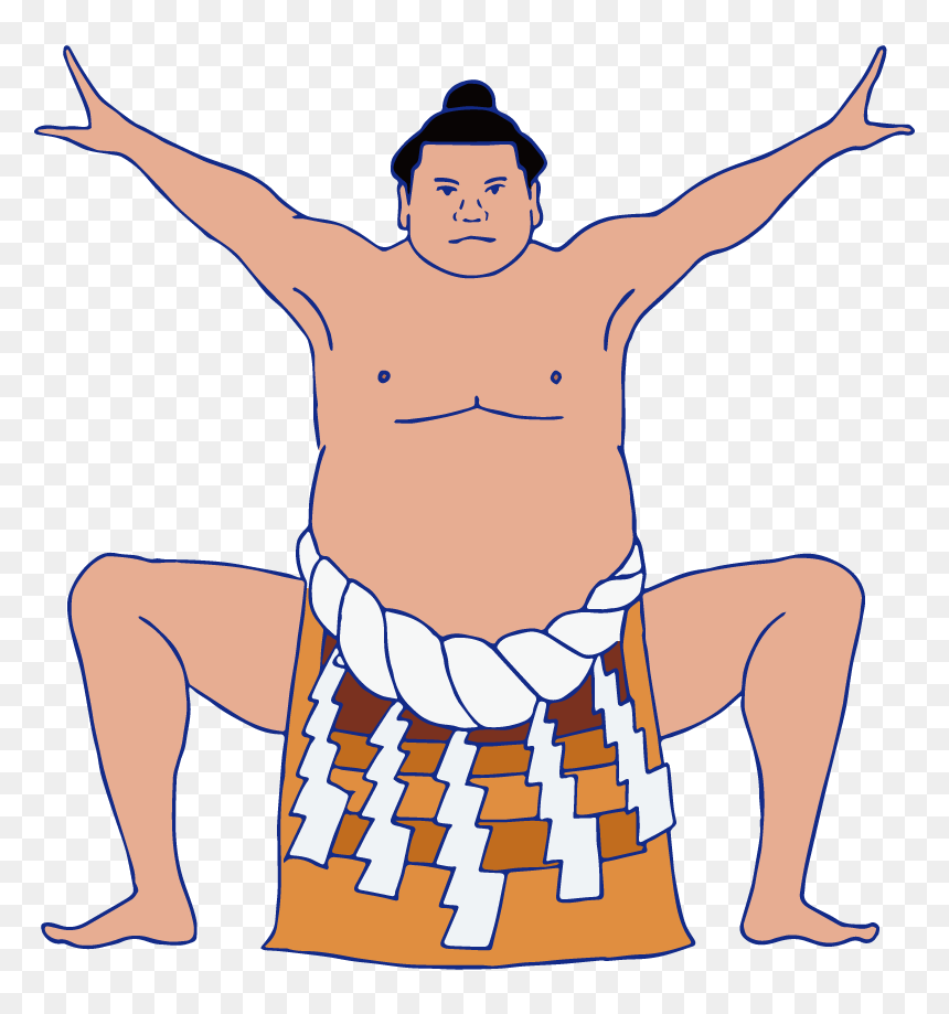 Transparent Sumo Wrestler Clipart - Cartoon, HD Png Download - sumo wrestler png