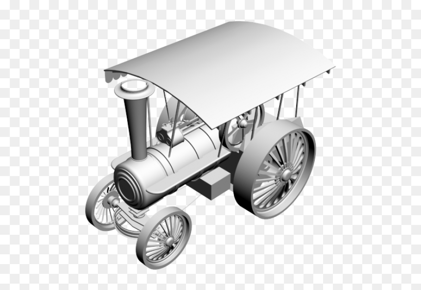 Steam Engine 3ds Max Model - Antique Car, HD Png Download - steam engine png