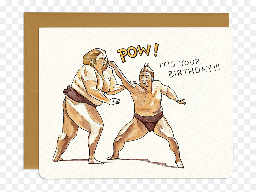 Sumo Greeting Card - Sumo Wrestler Happy Birthday, HD Png Download - sumo wrestler png