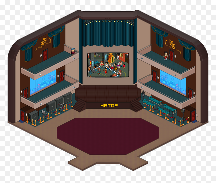 37 377234 Teatro Frost Pronto Stage Mpu Habbo - Habbo House Interior, HD Png Download - stage floor png
