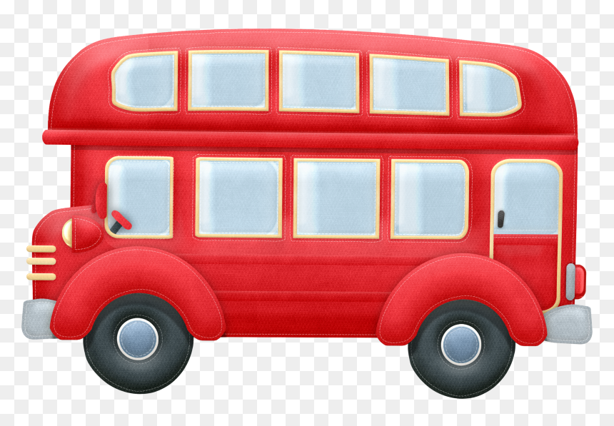 Double Decker School Bus Clip Art, HD Png Download - carro animado png