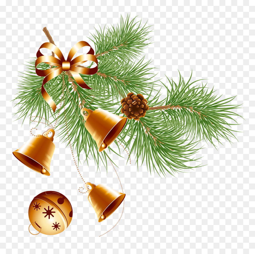 Christmas Jingle Bell Decorations, HD Png Download - adornos navideños png
