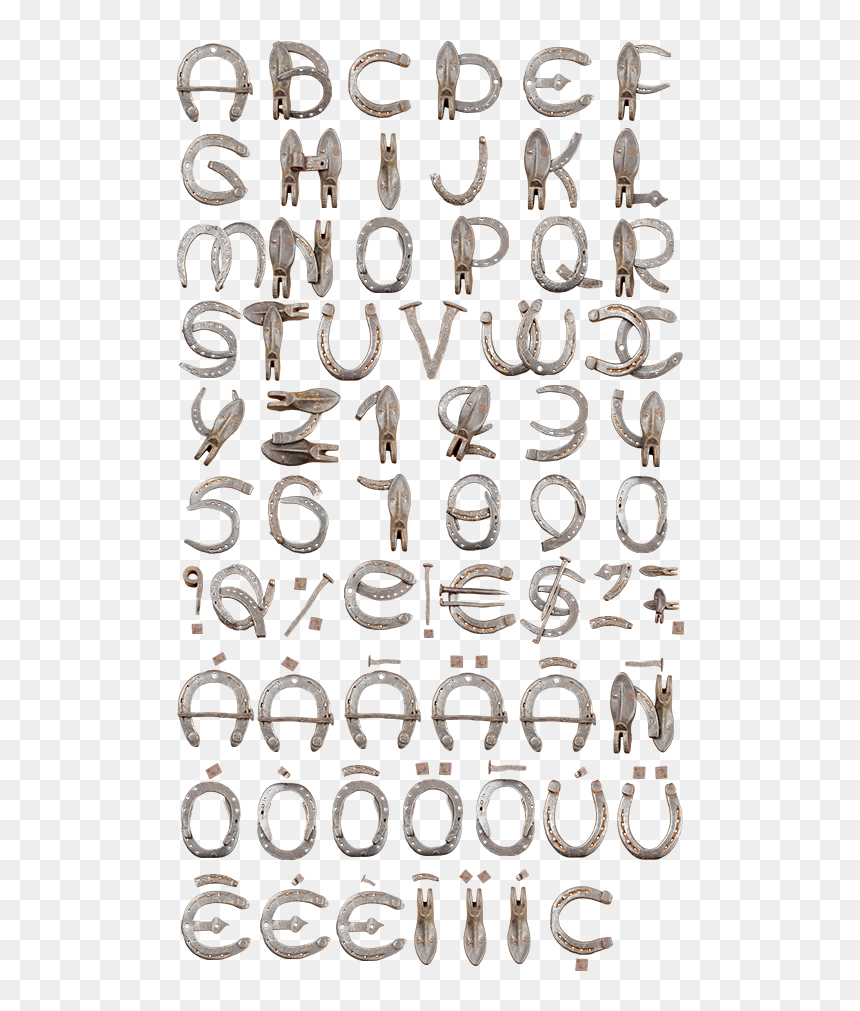 Transparent Herraduras Png - Horseshoe Letters Alphabet, Png Download - herraduras png