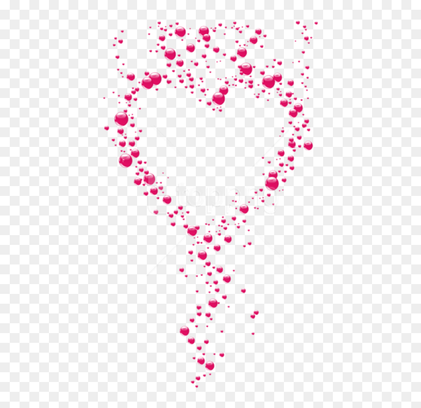 Pink Floating Heart Png, Transparent Png - heart confetti png