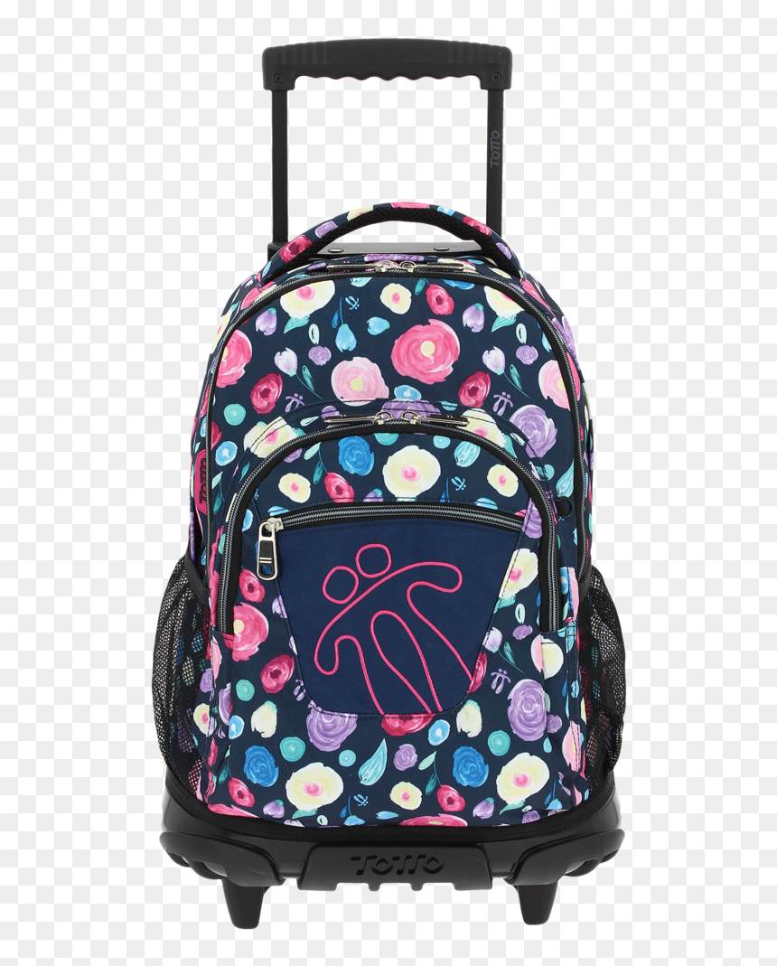 De Mochilas Totto De Ruedas, HD Png Download - flores acuarela png
