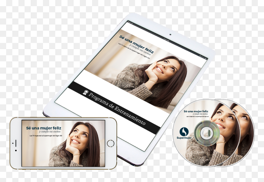 Smartphone, HD Png Download - mujer feliz png