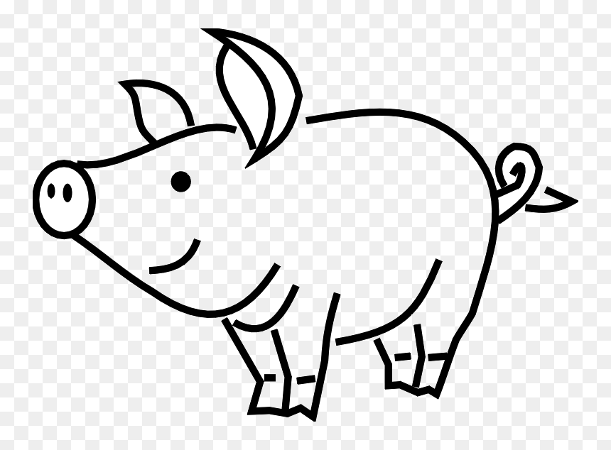 Pig Free Roast Clipart Clip Art On Transparent Png - Pig Clip Art Black And White, Png Download - roast png