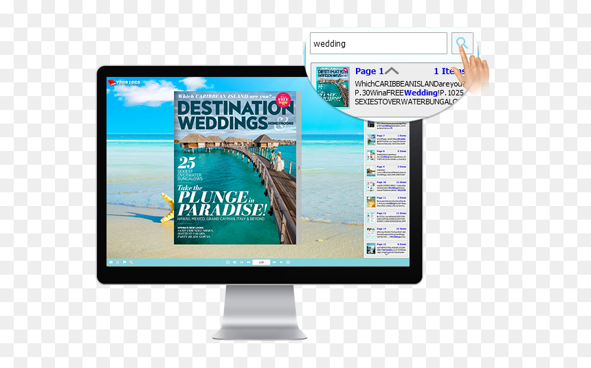 Flip Magazine Search - Computer Monitor, HD Png Download - page flip png