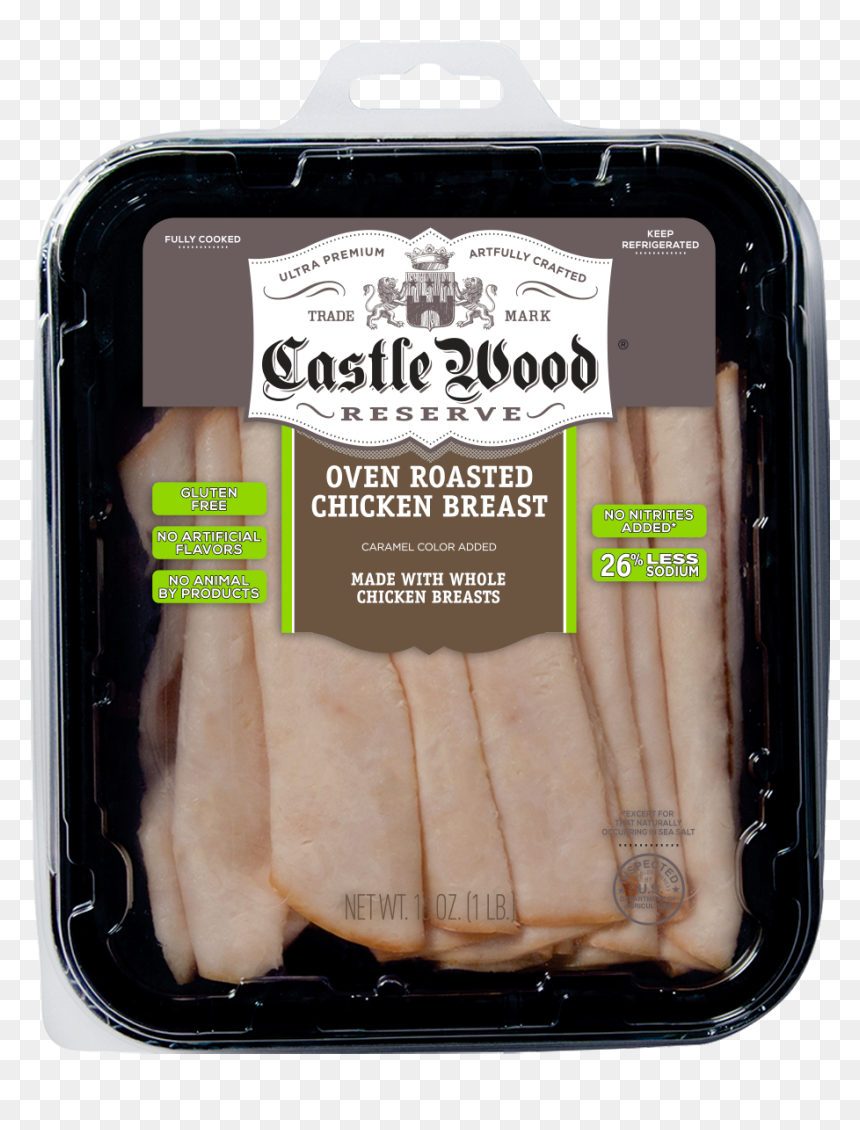 Castle Wood Reserve Sliced Oven Roasted Chicken Breast, - Breakfast Sausage, HD Png Download - roast png