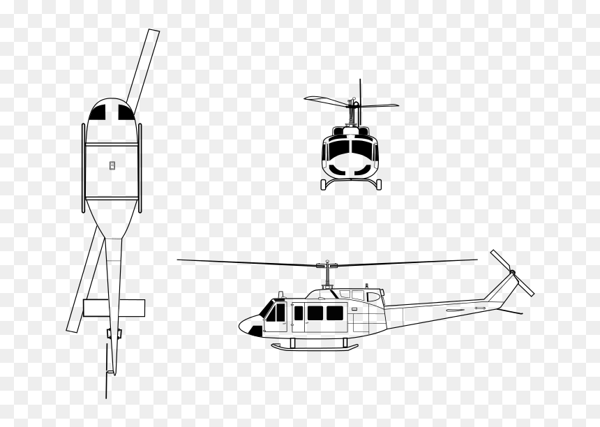 Uh 1n Huey Drawing, HD Png Download - huey png