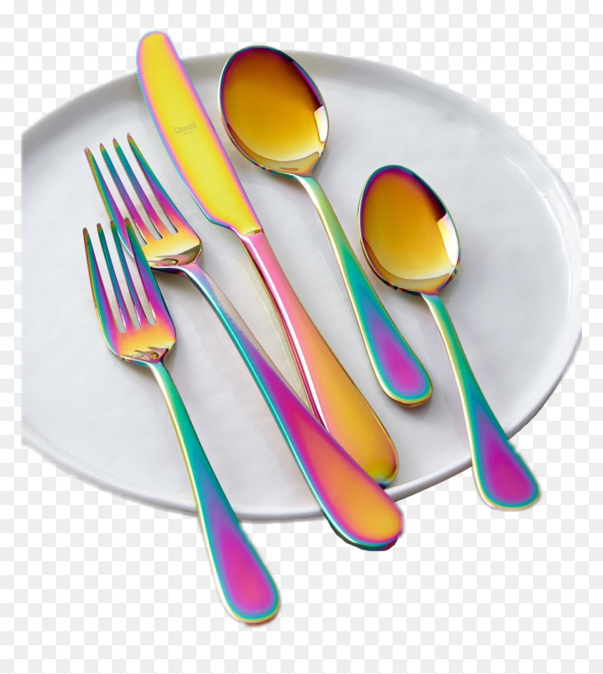 Transparent Fork And Spoon Png - Mepra Rainbow, Png Download - spoon.png