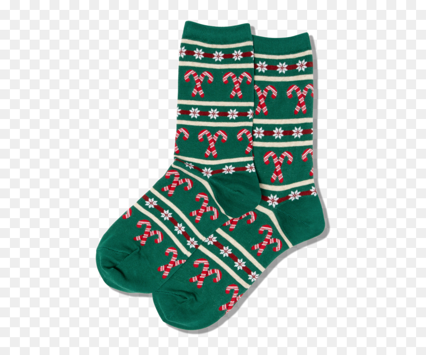 Women"s Candy Cane Stripe Socks"
 Class="slick Lazy - Sock, HD Png Download - candy cane heart png