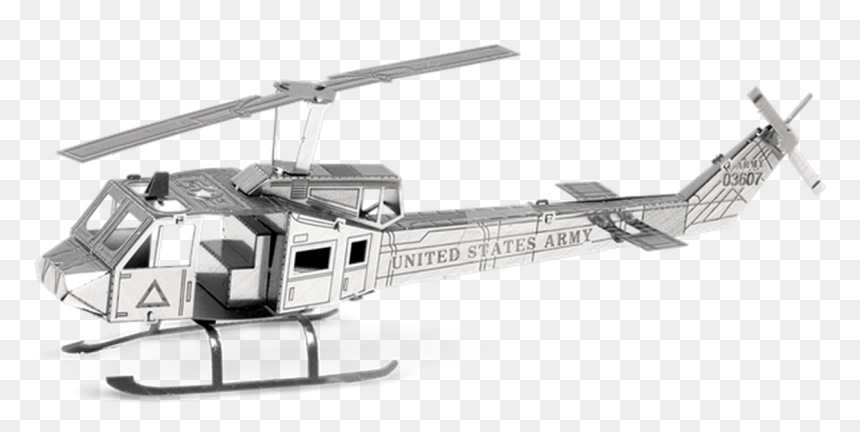 Metal Earth Huey Uh-1 Helicopter - Metal Earth Uh 1 Huey, HD Png Download - huey png