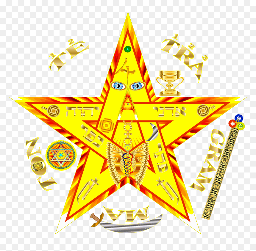 Star Atomic Tetragramaton Pentagram Klim Krishnaya - Pentacle Tetragrammaton Png, Transparent Png - pentagram.png
