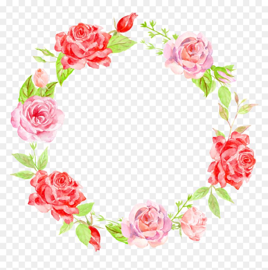 Fresh Flower Vine Head Decoration Vector - Garden Roses, HD Png Download - vine vector png