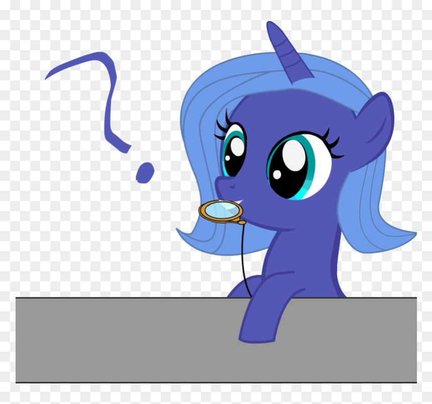 Gitpmcerberus, Filly, Monocle, Princess Luna, Question - Cider Doughnut, HD Png Download - monicle png