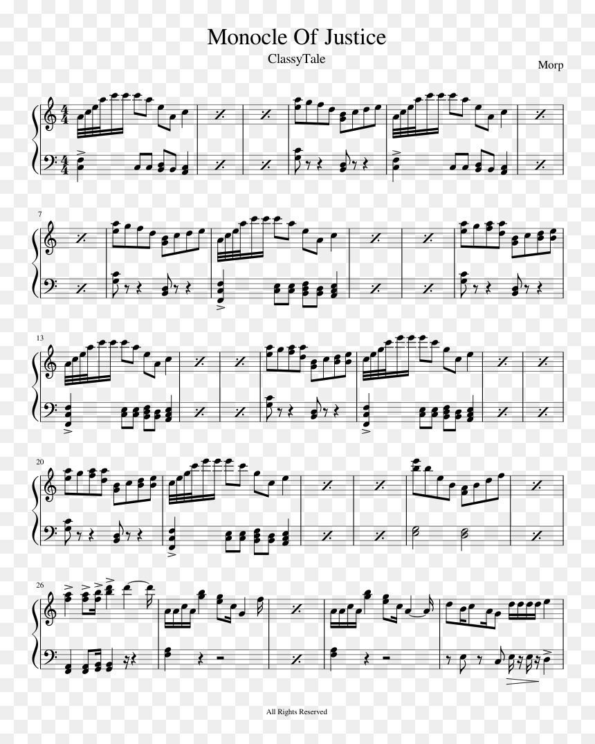 Mother's Journey Piano Sheet, HD Png Download - monicle png