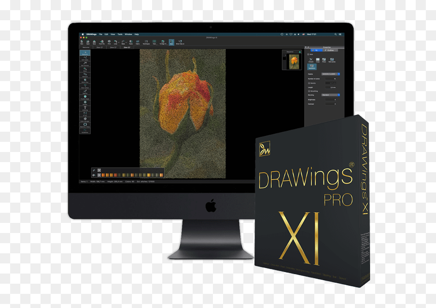 Drawings Xi Embroidery Software - Computer Monitor, HD Png Download - stitching texture png