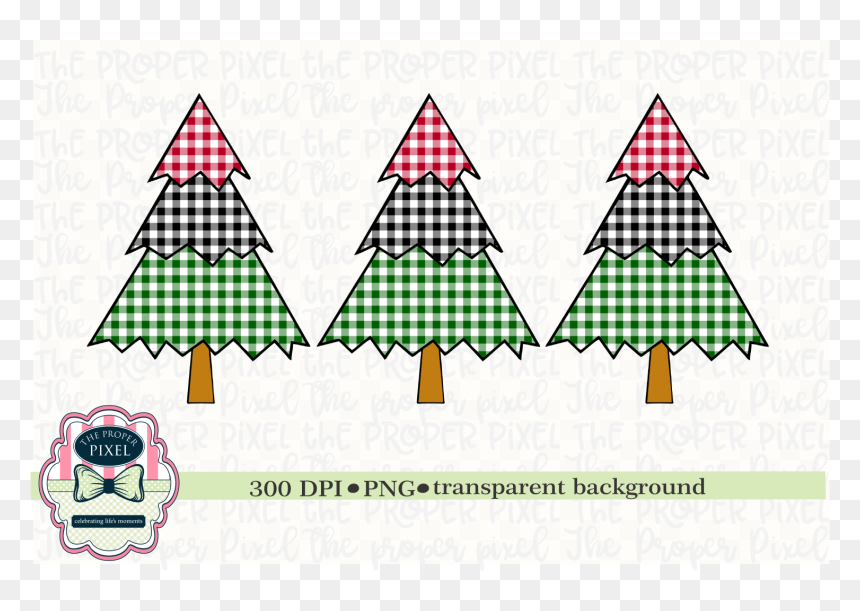 Tree Design Buffalo Plaid Christmas Sublimation Printable - Christmas Day, HD Png Download - christmas elements png
