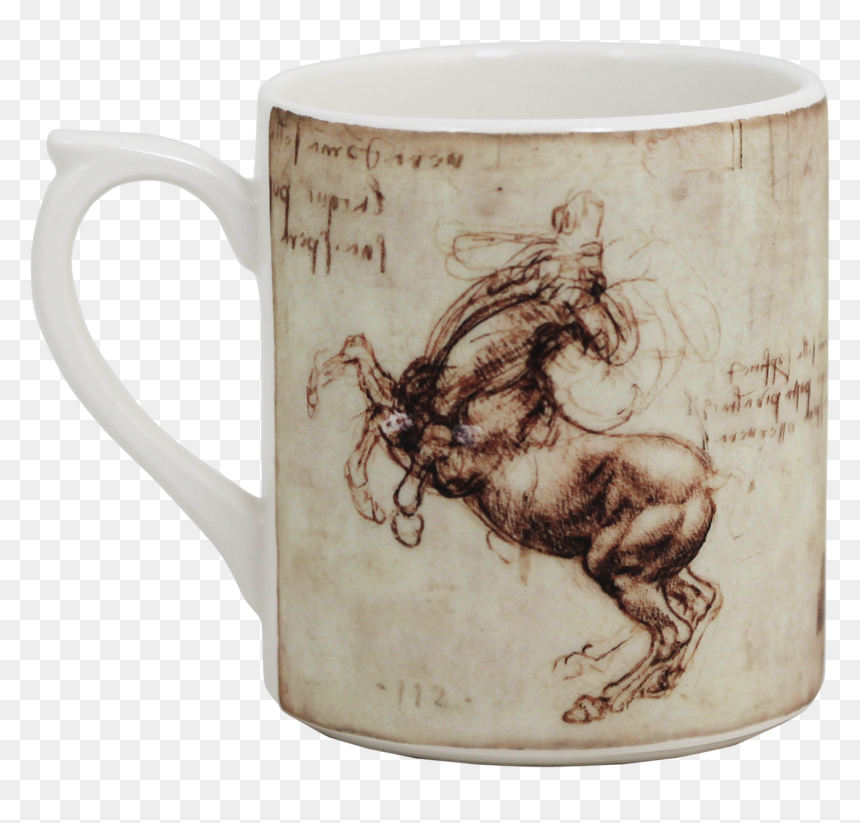 Gien Leonardo Da Vinci Mug - Leonardo Da Vinci Drawings Of Horses, HD Png Download - leonardo png