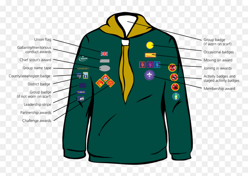 Cub Scout Scouting The Scout Association Badge Scout - Cub Badge Placement Uk, HD Png Download - webelos png