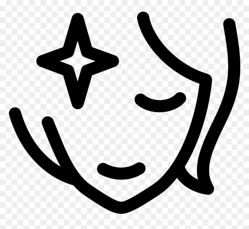 Facial Art,smiley,black And White,no Book,icon - Skin Care Icon Png, Transparent Png - happy mouth png
