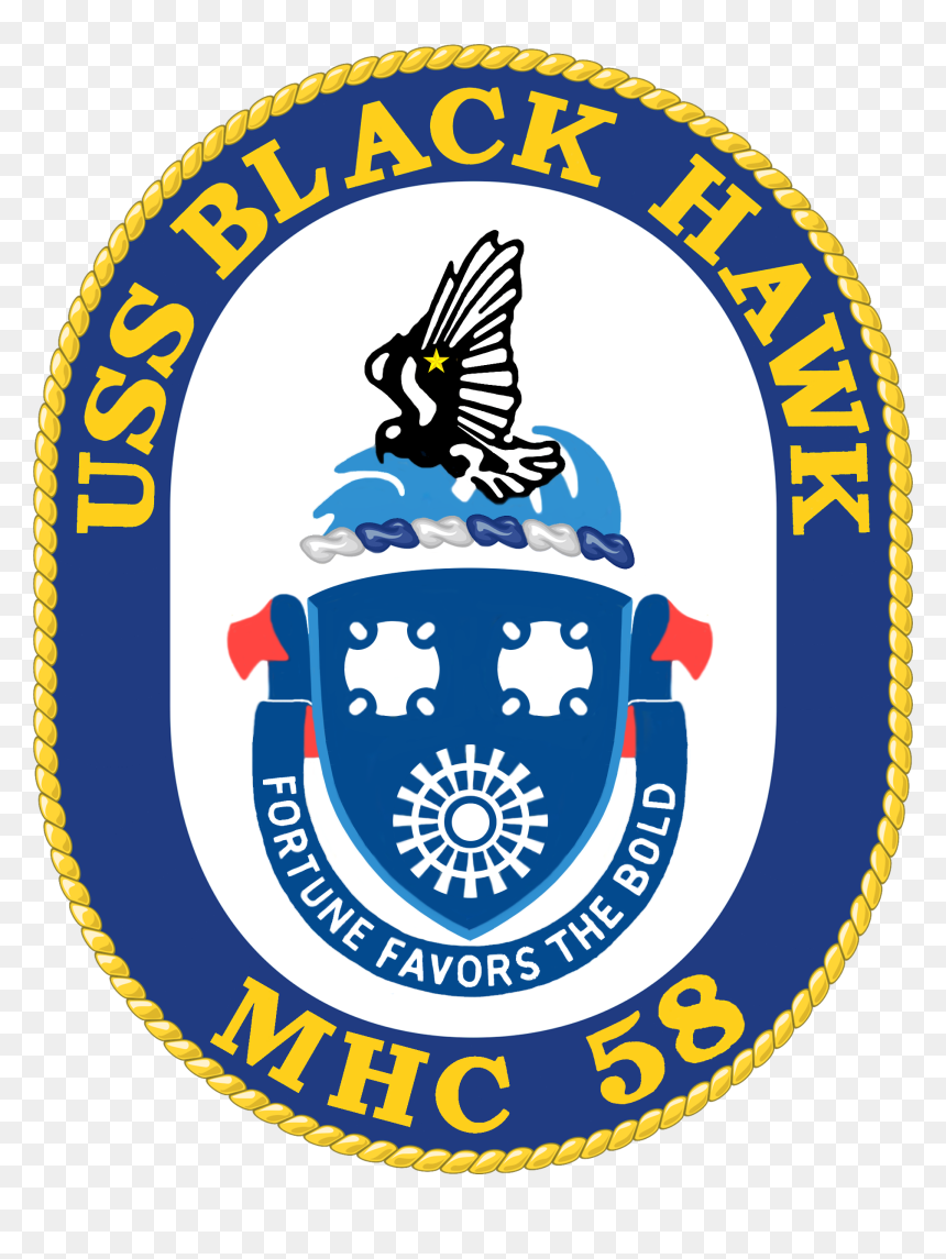 Uss Black Hawk Mhc-58 Crest - Uss Black Hawk Mhc 58, HD Png Download - hawks png