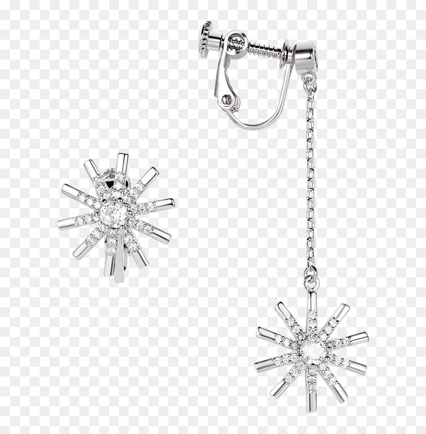 Earrings, HD Png Download - snowflake texture png