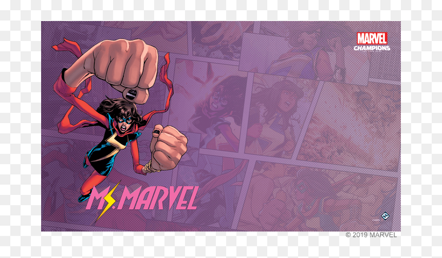 Marvel Champions Playmats, HD Png Download - ms marvel png