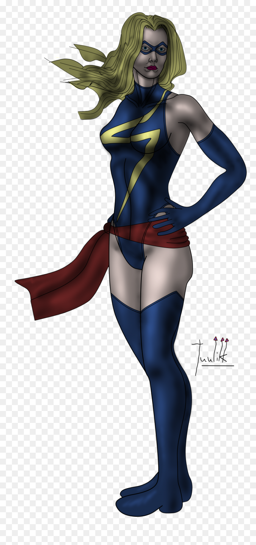 Heroic Pose Color Wip005 "
 Title="ms - Render Ms Marvel, HD Png Download - ms marvel png