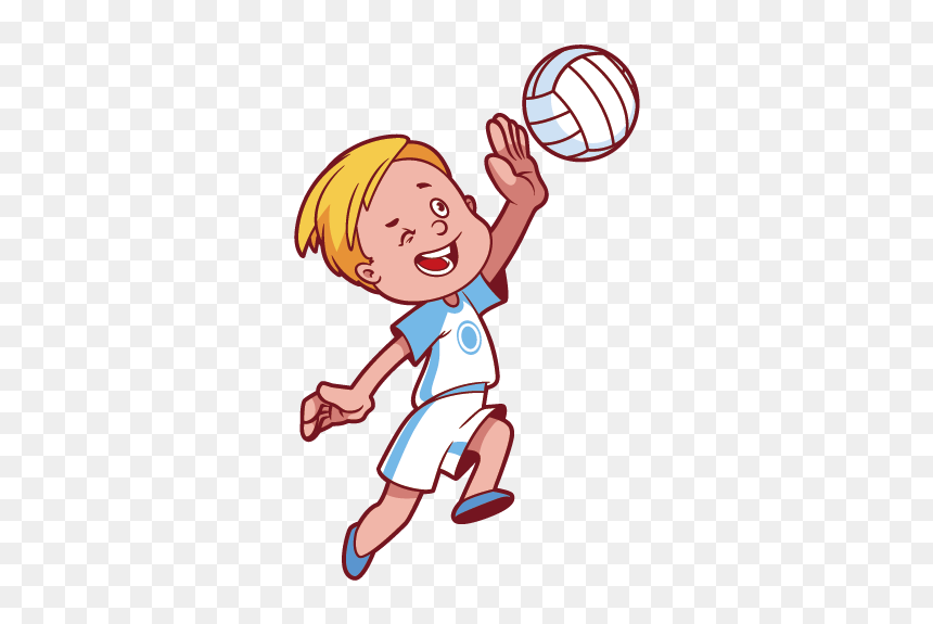 Volleyball Png Best On - Kid Playing Volleyball Clipart, Transparent Png - volley ball png
