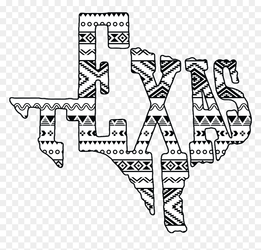 Texas Decals - Texas Aztec Png, Transparent Png - mexico map outline png