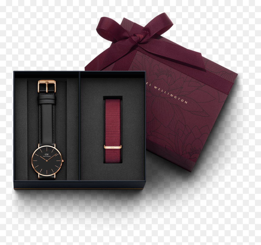 Black Daniel Wellington Mens Watch, HD Png Download - 10 off png