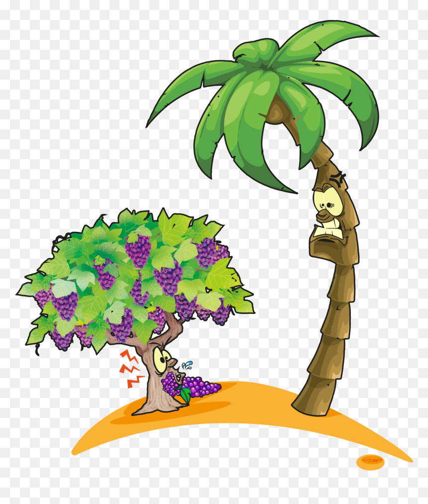Disputation Poems Are Texts That Feature Discussion - Cartoon, HD Png Download - palm trees clipart png