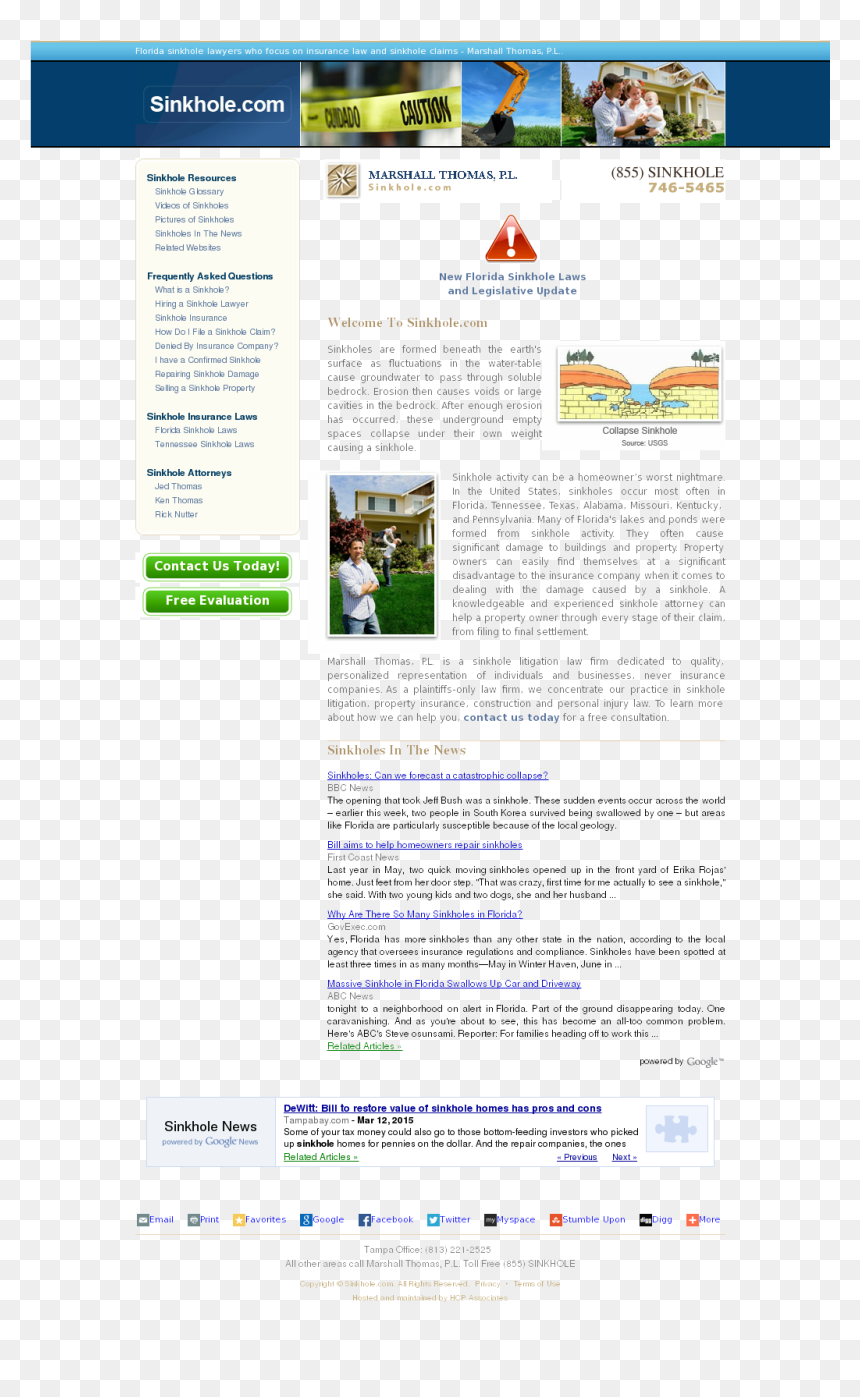 Web Page, HD Png Download - sinkhole png