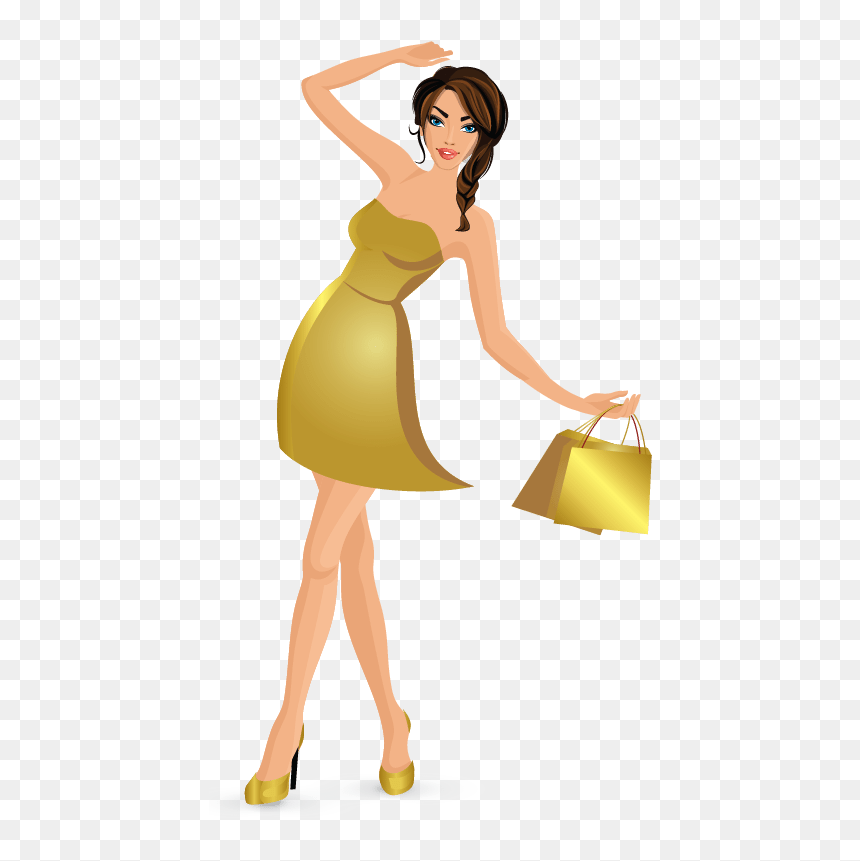 Shopping Logo Clipart, HD Png Download - women clothes png