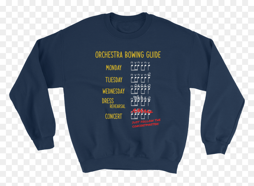 Orchestra Bowing Guide Sweatshirt - Everyday Is Halloween Sweater, HD Png Download - bowing png