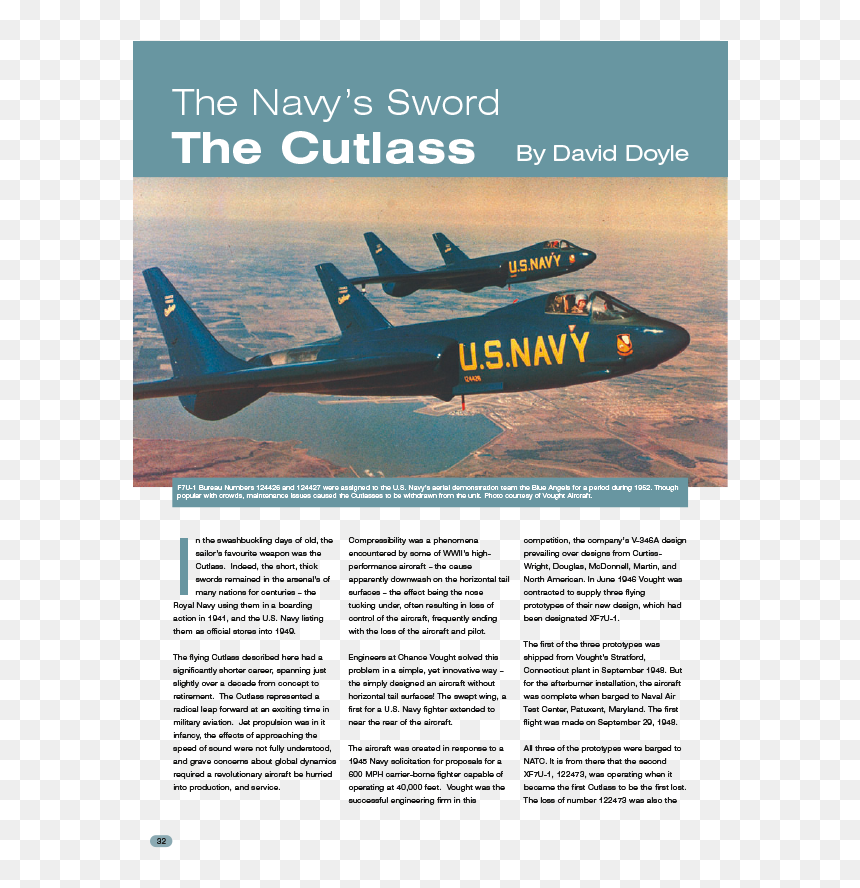 Vought F7u Cutlass, HD Png Download - cutlass png
