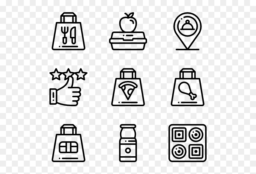Coffee Icons Vector, HD Png Download - food symbol png