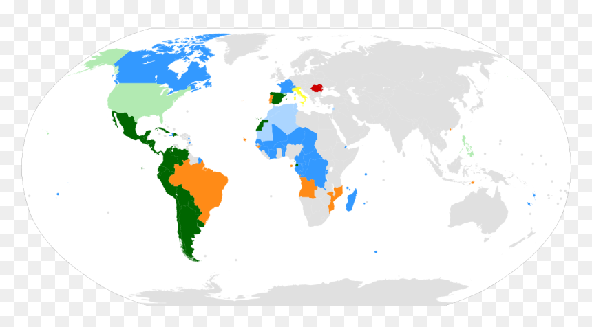 Countries With The Most Beautiful Women Map , Png Download - Map Of Where Spanish Is Spoken, Transparent Png - beautiful women png
