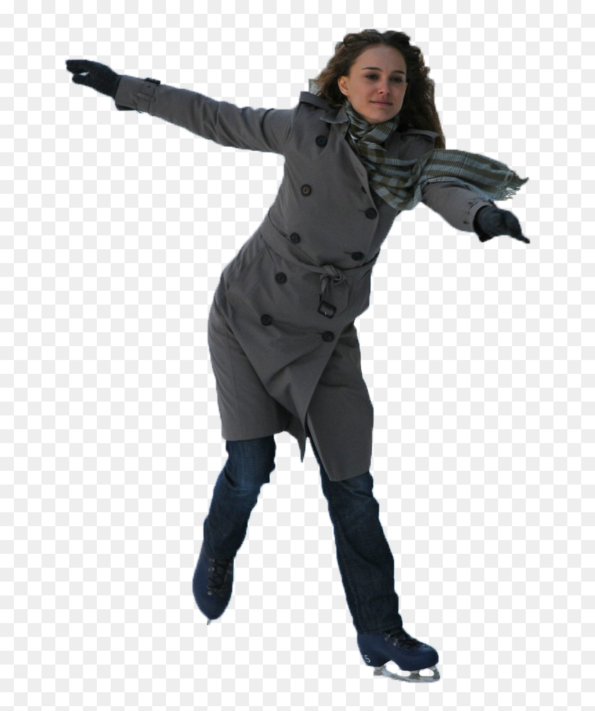 Natalie Portman Ice Skating, HD Png Download - people .png