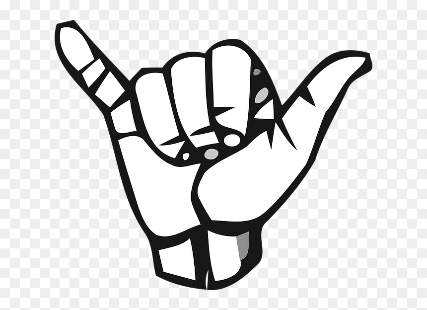 Pink Hang Loose Sticker, HD Png Download - lengua png