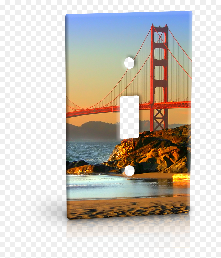 Acrylic Print Light Switch Panels , Transparent Cartoons - Golden Gate Bridge, HD Png Download - lightswitch png