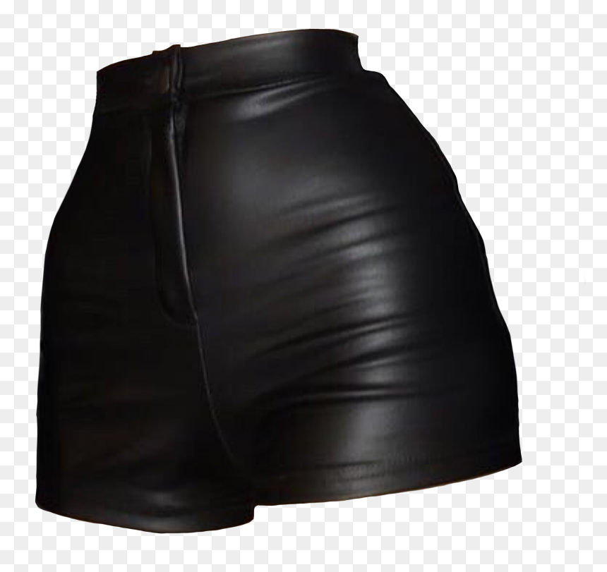 Leather Shorts Outfit, Black Leather Shorts, Leather - Miniskirt, HD Png Download - black board png