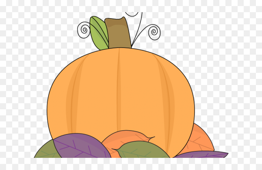 Autumn Leaves Clipart Pumpkin - Pumpkin, HD Png Download - fall leaves clip art png