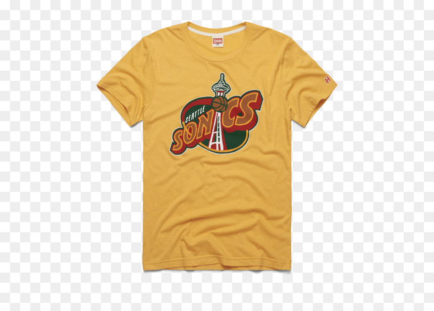 T-shirt, HD Png Download - seattle supersonics logo png