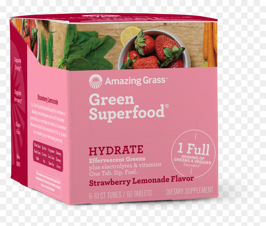 Transparent Pink Lemonade Png - Amazing Grass Green Superfood Effervescent Greens Hydrate, Png Download - pink lemonade png