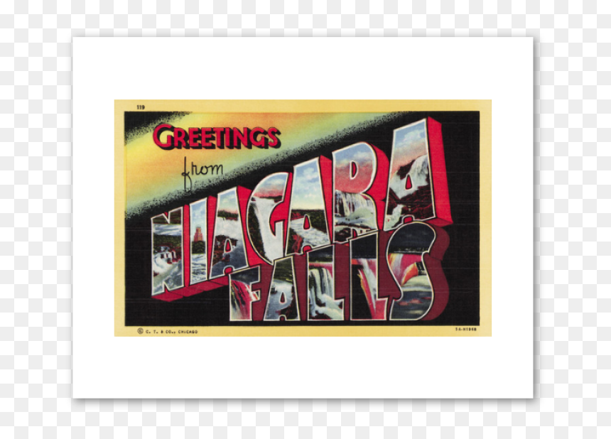 Greetings From Niagara Falls Postcard Print - Greetings From Postcards, HD Png Download - niagara falls png