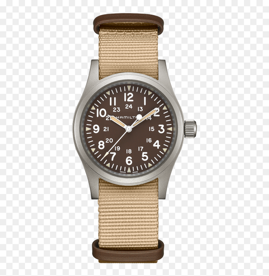 Khaki Field Mechanical Mechanical Watch"
 Class="gallery - Hamilton Khaki Field Mechanical Brown Dial, HD Png Download - watch hand png